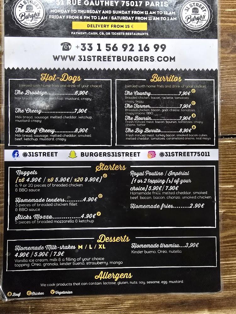 31 STREET 75017 - Scan Menu 2