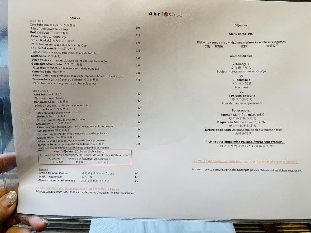 Abri Soba - Scan Menu 4