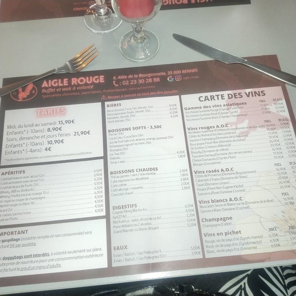 Aigle Rouge - Scan Menu 1