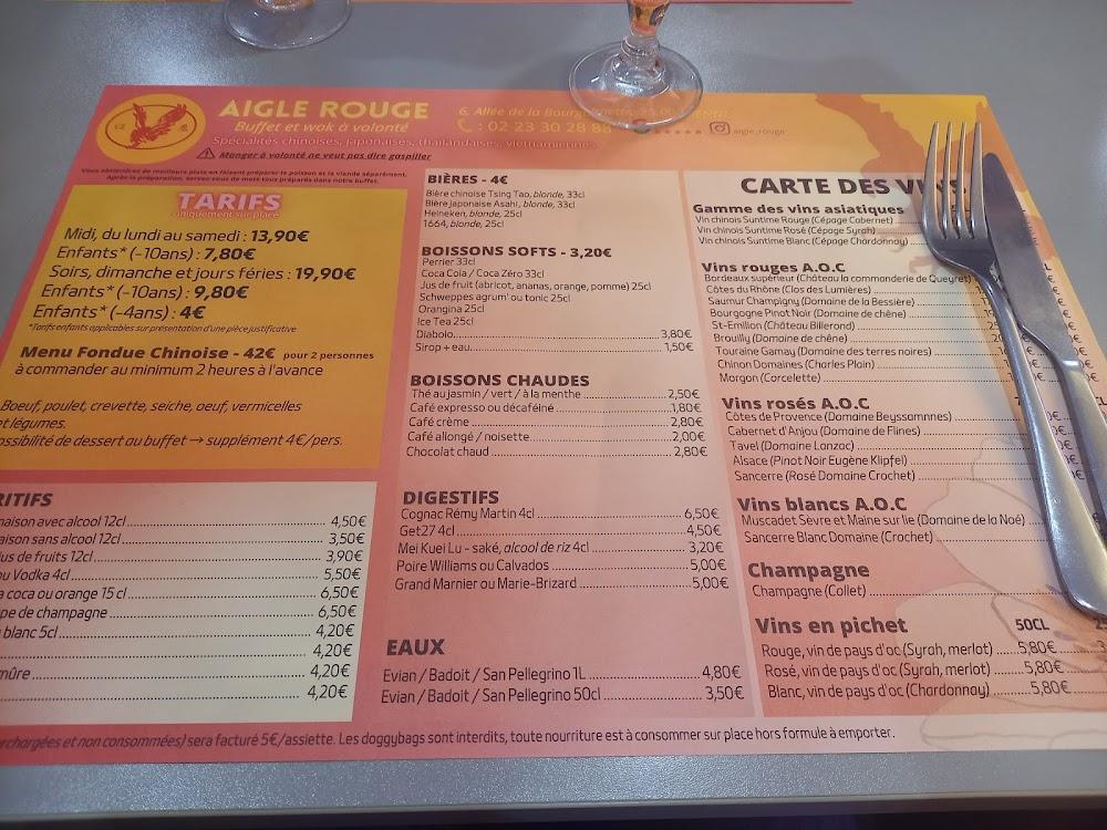 Aigle Rouge - Scan Menu 2