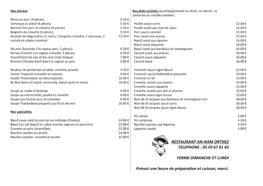 An-Nam - Scan Menu 1