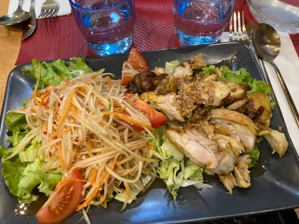 Poulet Salade Papaye