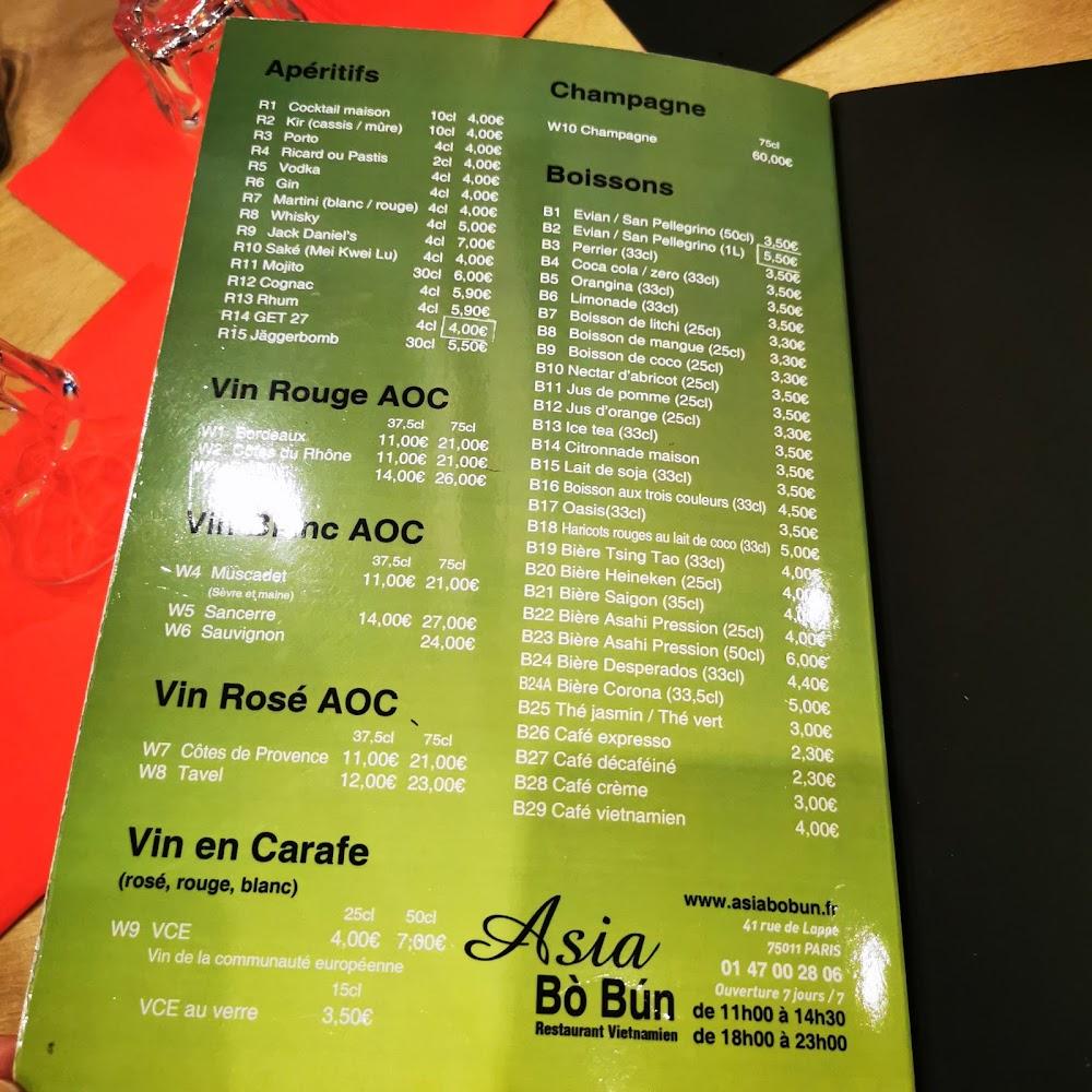 Asia bò bún - Scan Menu 2
