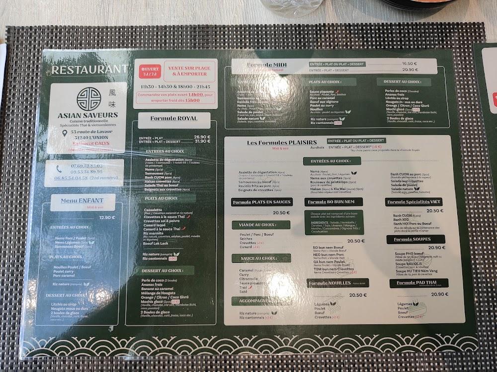 ASIAN SAVEURS - Scan Menu 2