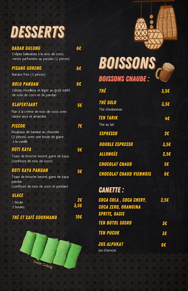 Asli Cuisine Indonésienne - Scan Menu 3