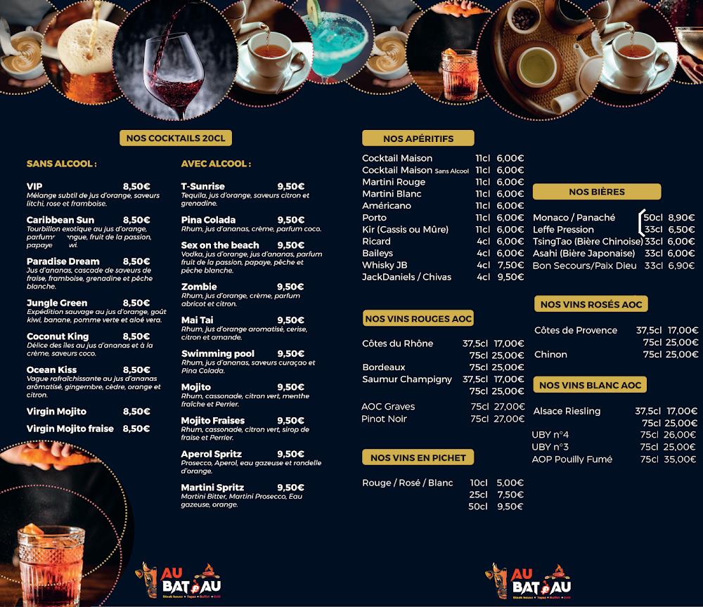 Au Bâteau - Scan Menu 1