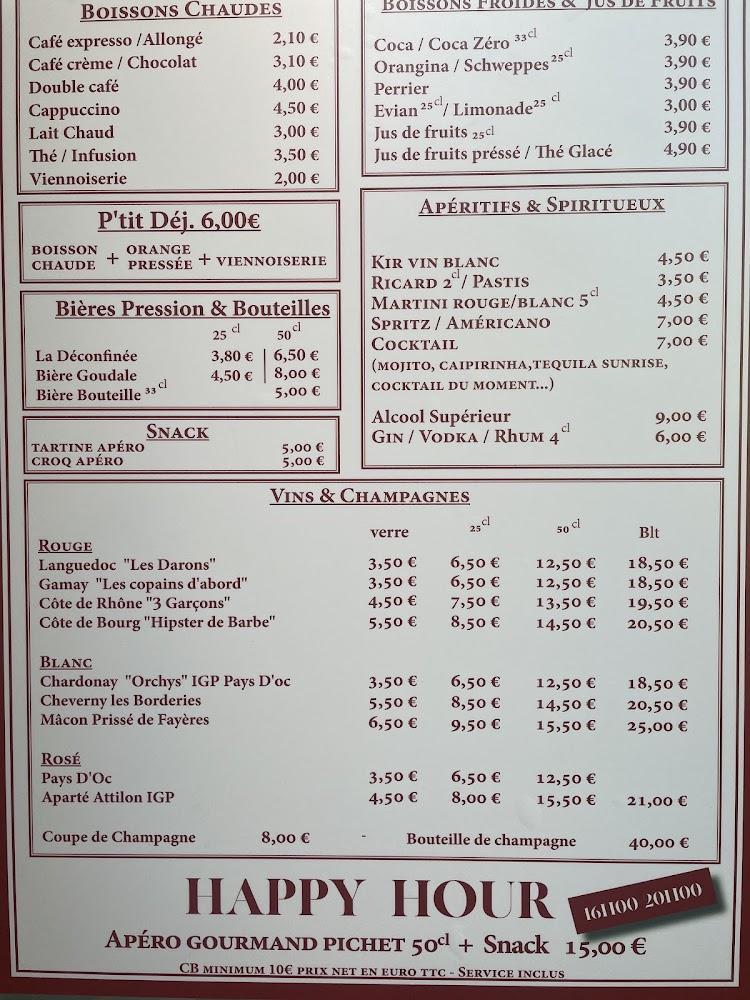Au Bois Dorée - Scan Menu 2