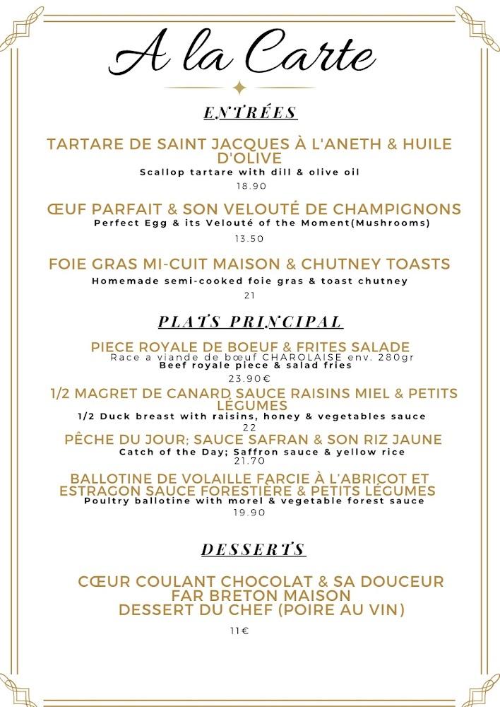 AU GATEAU BRETON « O’GB » Restaurant Chenonceaux - Scan Menu 1