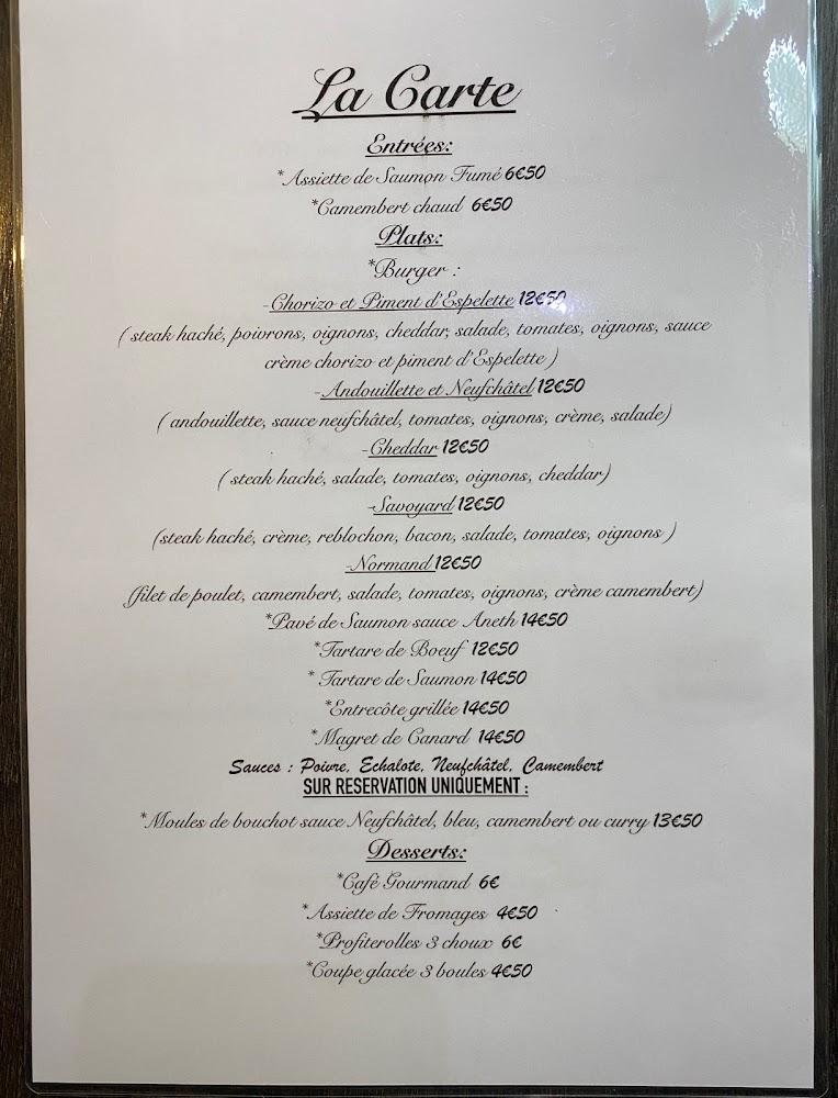 Au P'tit Bonheur - Scan Menu 1