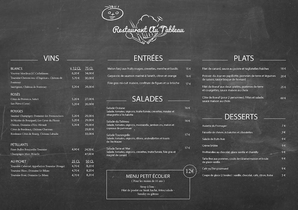 Au Tableau - Scan Menu 1