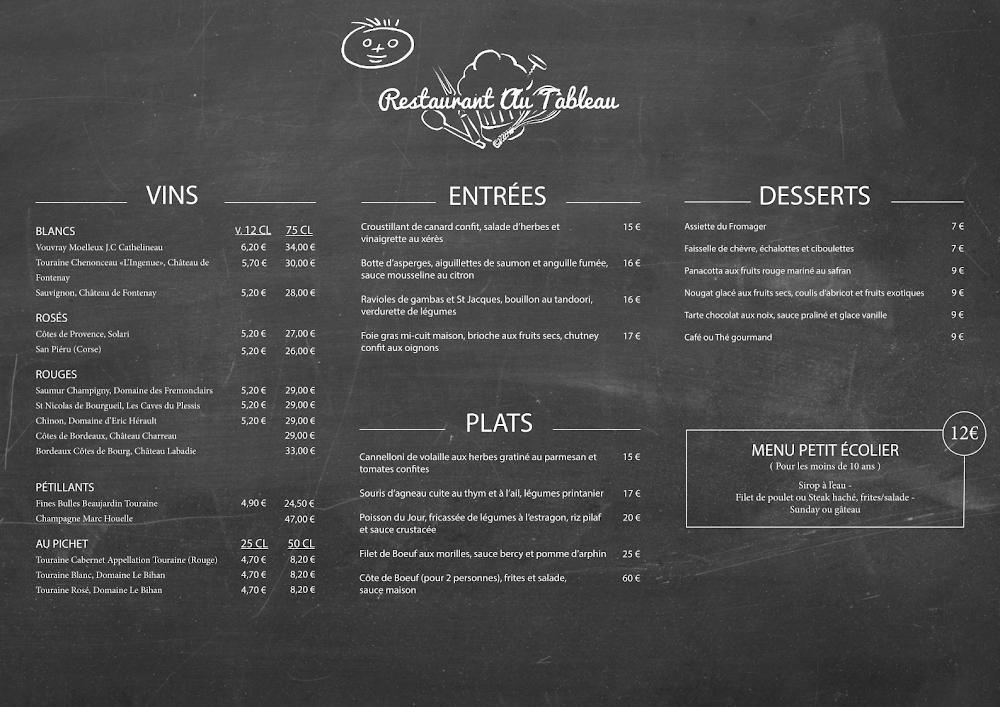 Au Tableau - Scan Menu 3