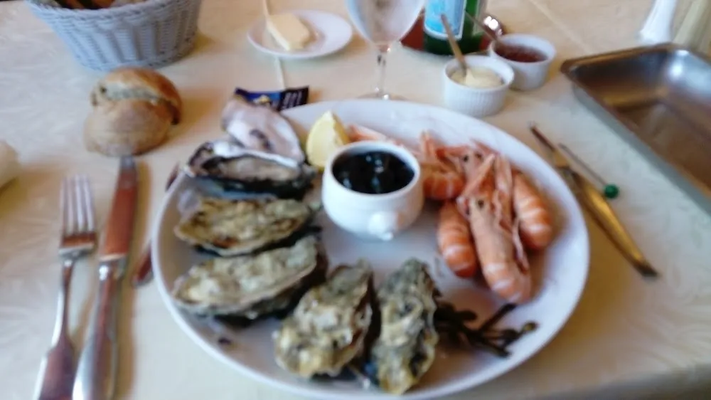 Assiette de 6 Langoustines 6 Crevettes 6 Huîtres