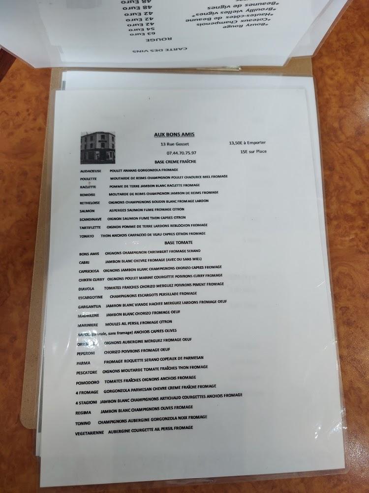 Aux bons amis, le coin gourmand - Scan Menu 2