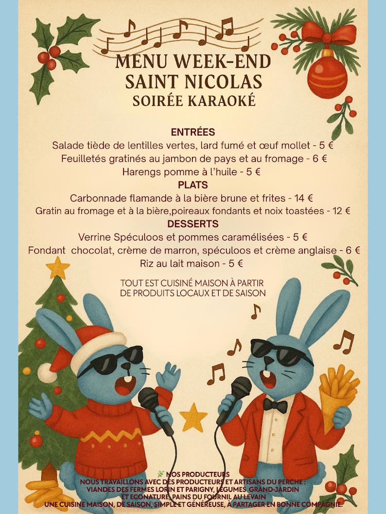 AUX LAPINS BLEUS - Scan Menu 2