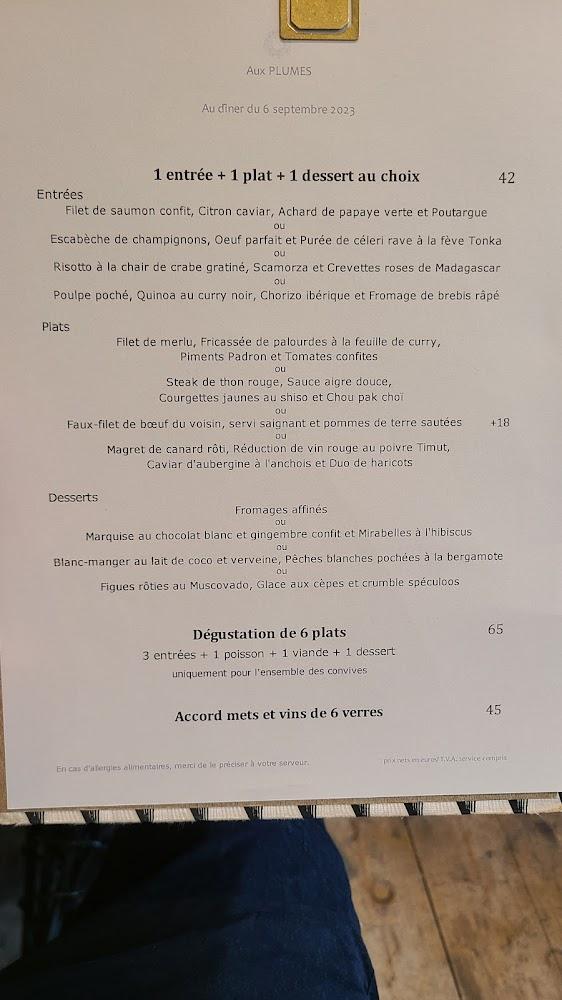 Aux Plumes - Scan Menu 4