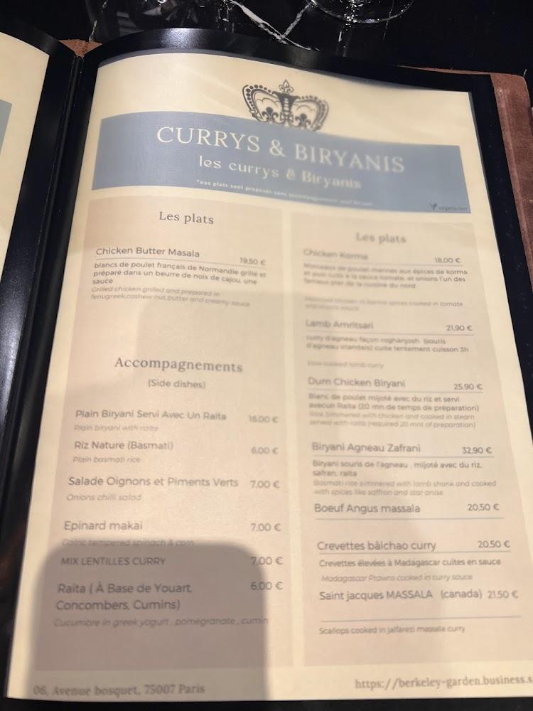 Berkeley Garden grill & bar - Scan Menu 2