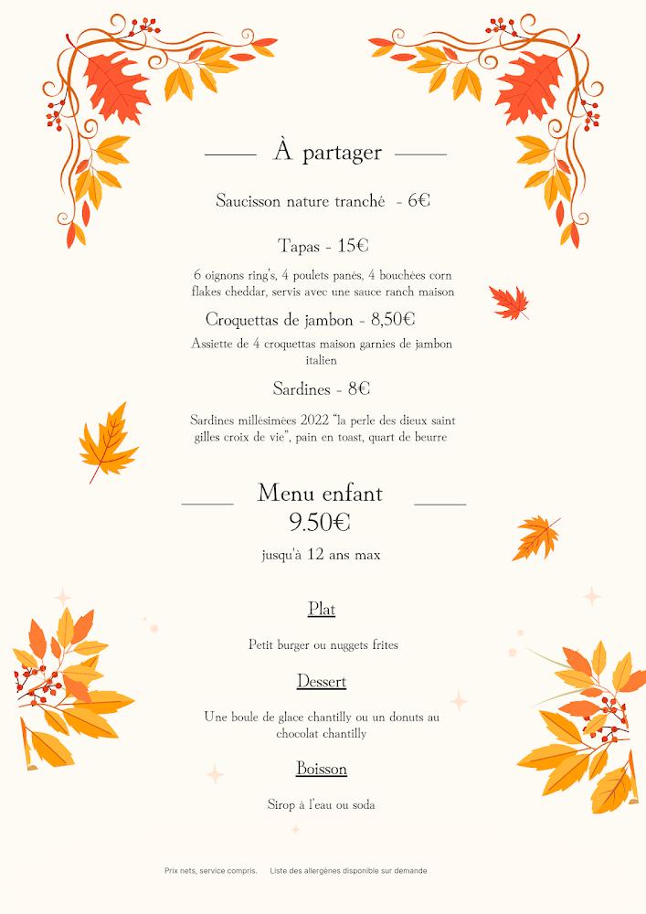 Bistrot de la Place - Scan Menu 4