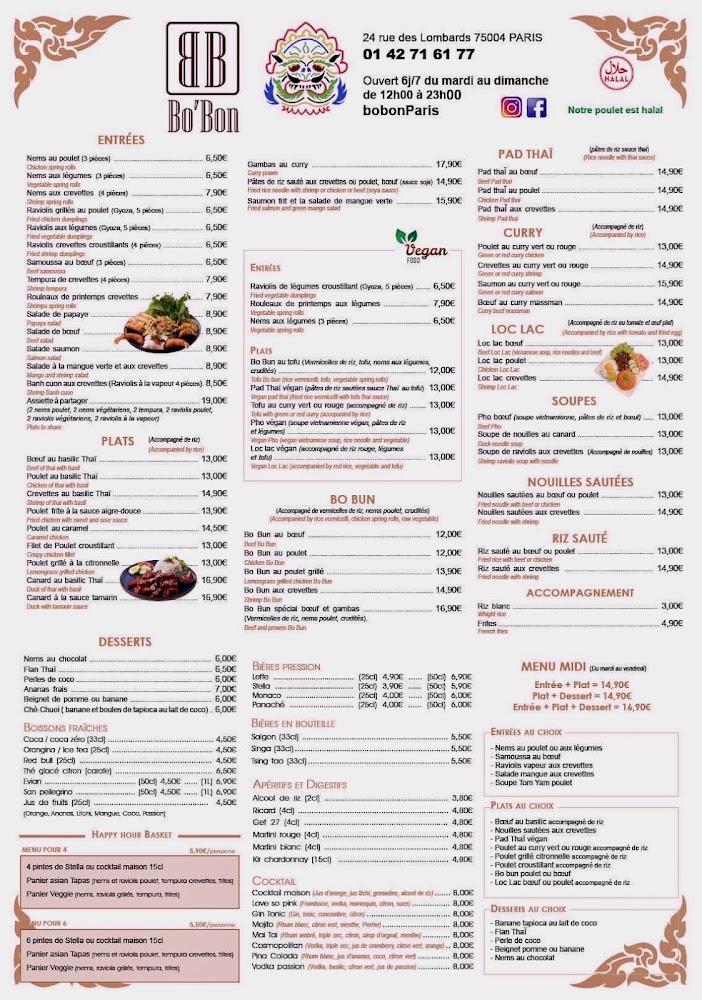 Bo'bon Paris Asian Canteen - Scan Menu 4