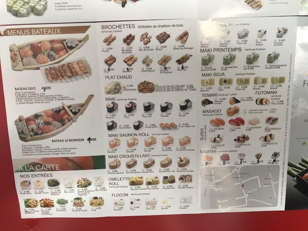 Bonheur Sushi - Scan Menu 1