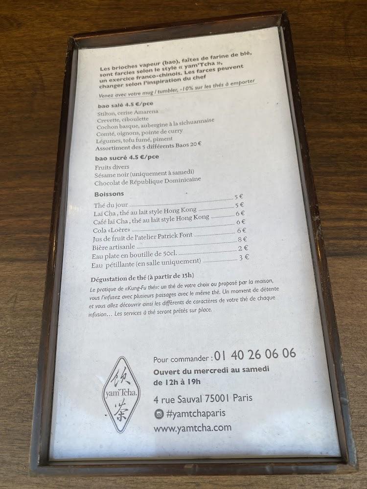 Boutique yam'Tcha - Scan Menu 4
