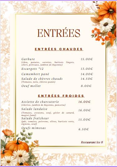 Brasserie restaurant les B (ex libanais) - Scan Menu 2