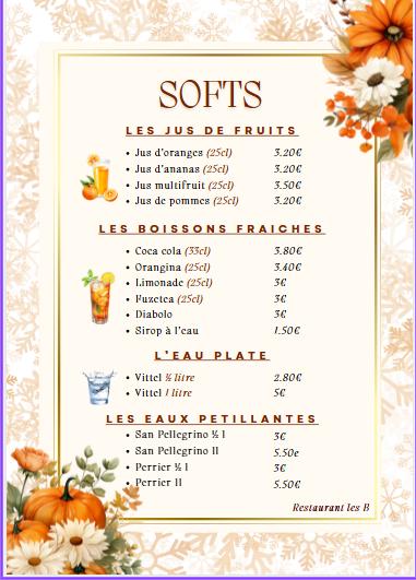 Brasserie restaurant les B (ex libanais) - Scan Menu 3