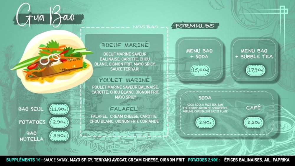 Bubble Bali - Poké bowl - gua bao - Asian food - Scan Menu 2