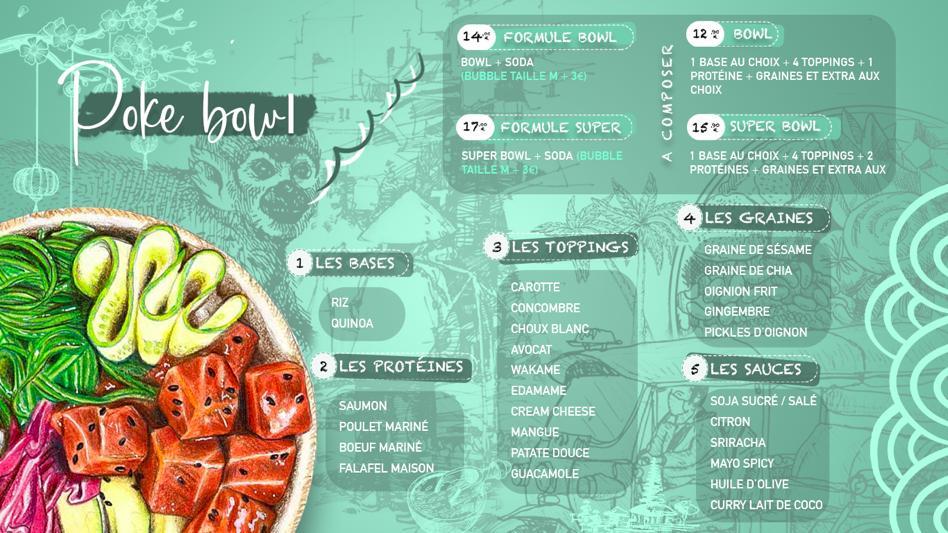 Bubble Bali - Poké bowl - gua bao - Asian food - Scan Menu 3