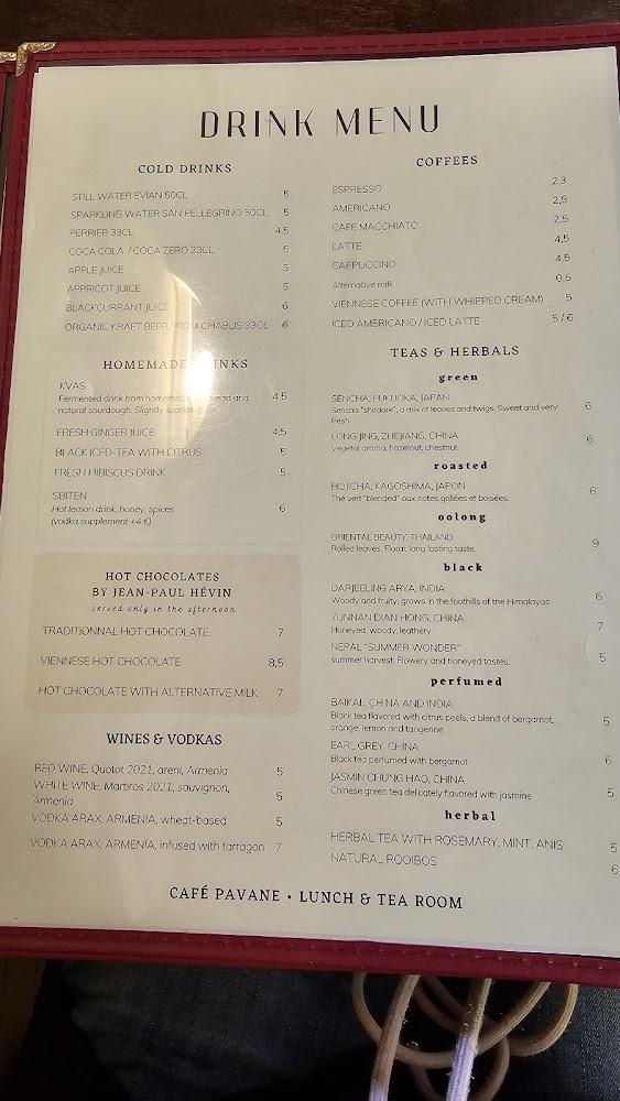 Café Pavane - Scan Menu 2