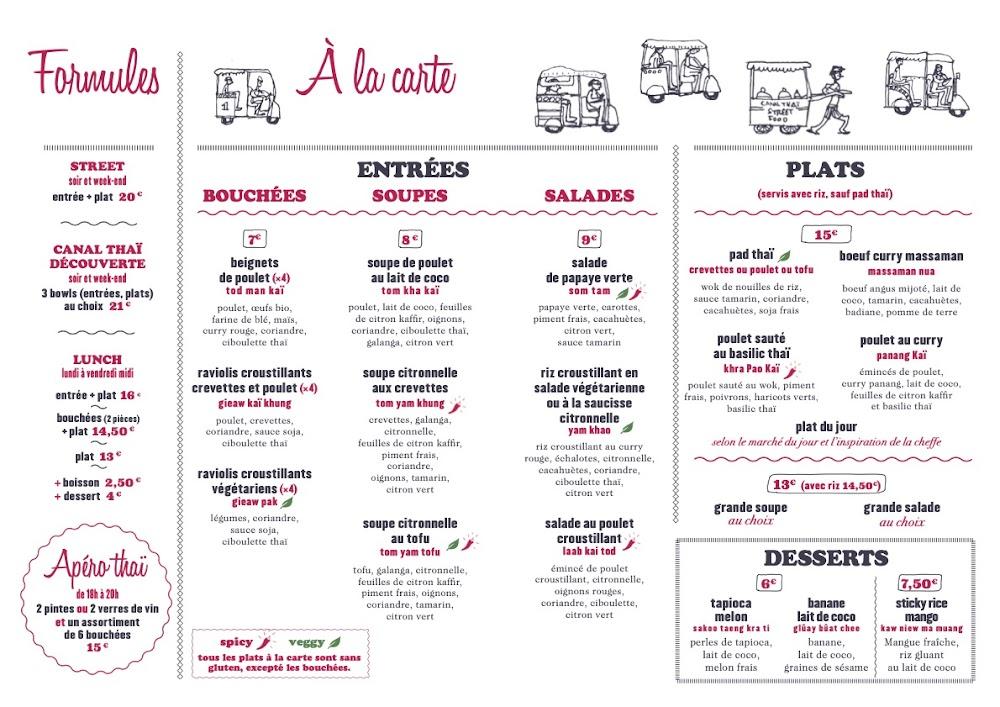 Canal Thaï - Scan Menu 1