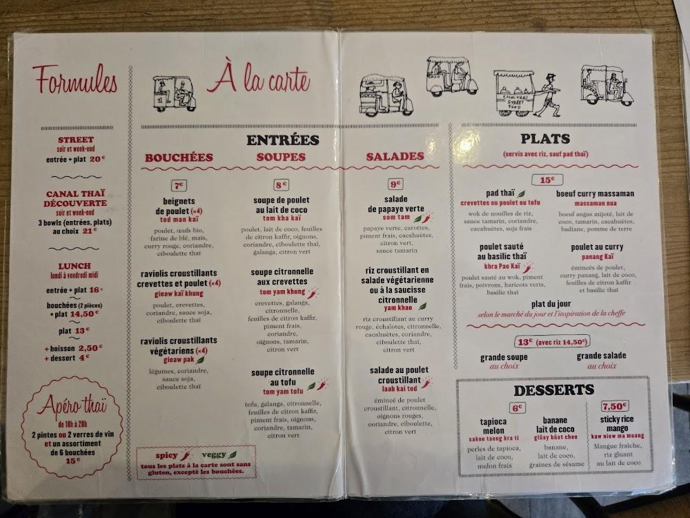 Canal Thaï - Scan Menu 2
