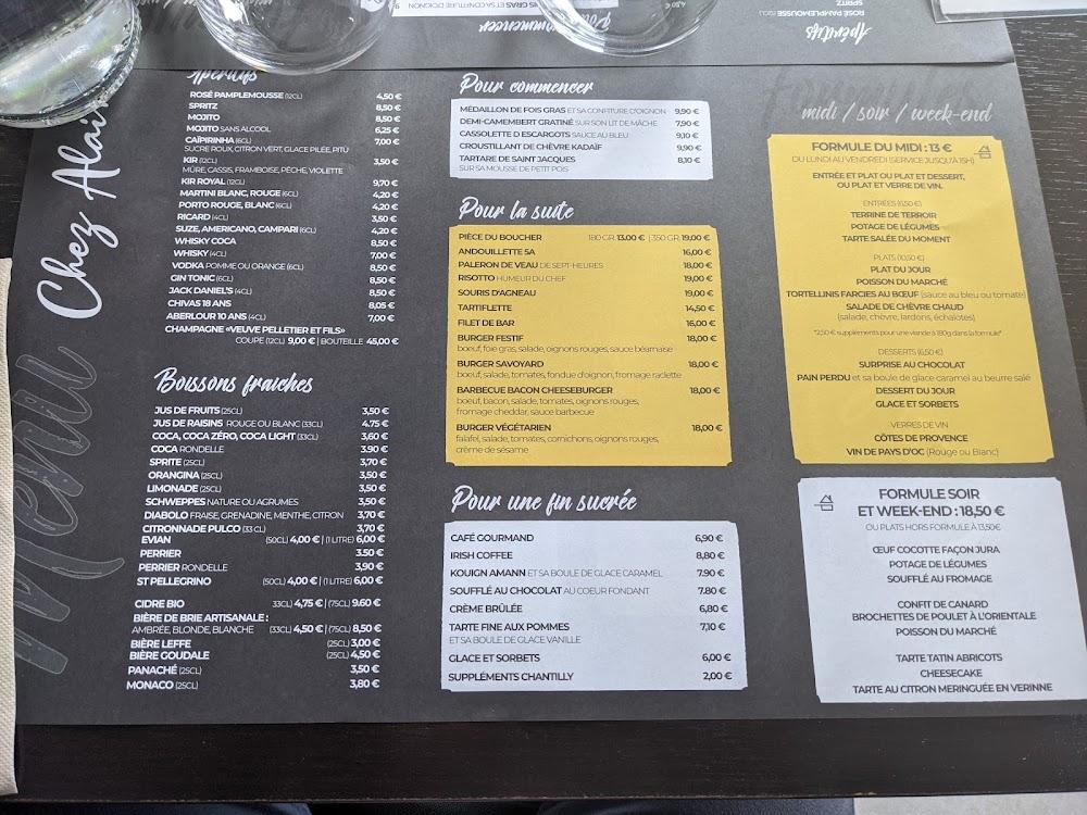 Chez Alain - Ivry-sur-Seine - Scan Menu 3