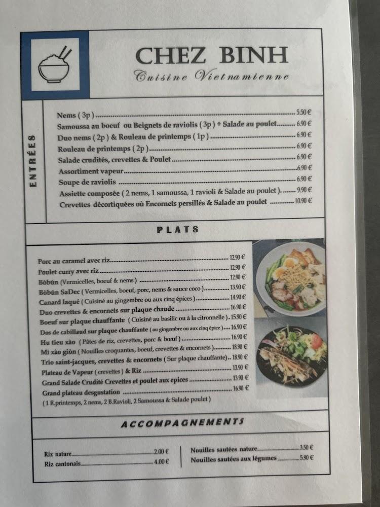 Chez Binh - Scan Menu 2