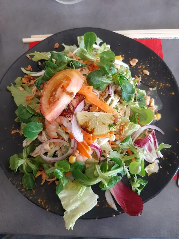 Salade Poulet Crevettes