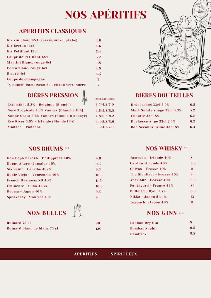 Chez Charlemagne - Scan Menu 2