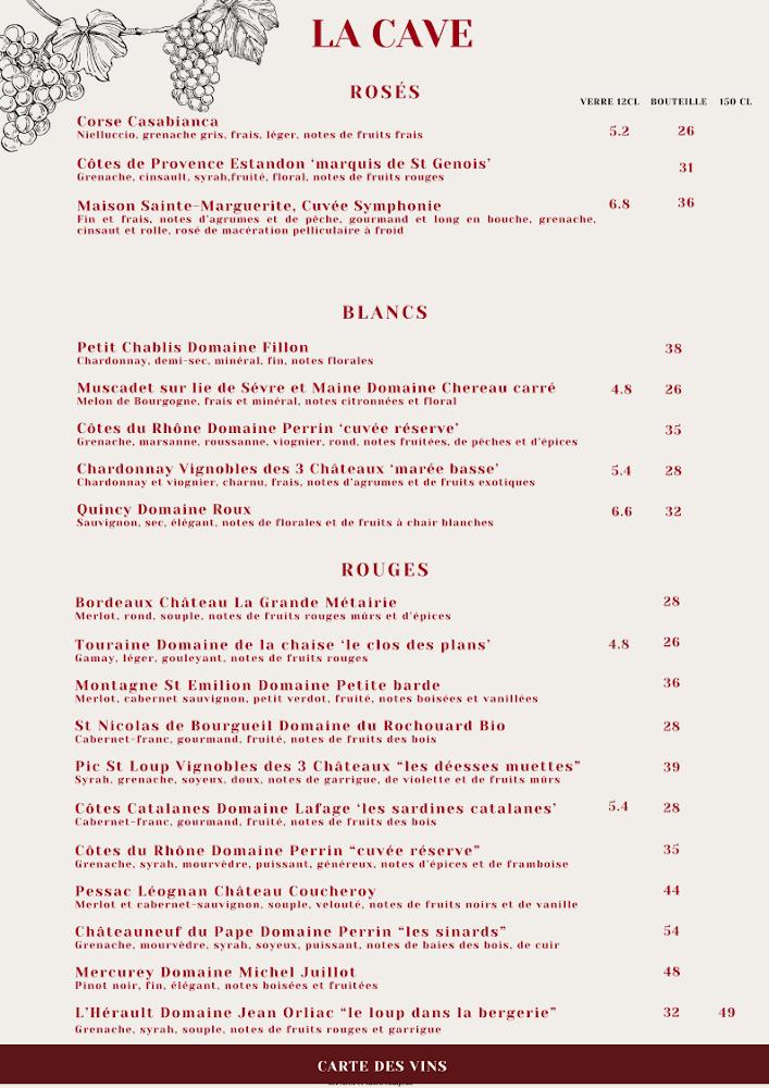 Chez Charlemagne - Scan Menu 4