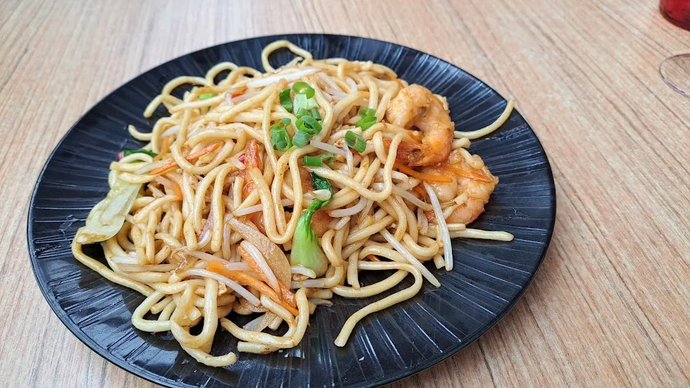 Nouilles Sautées Aux Crevettes