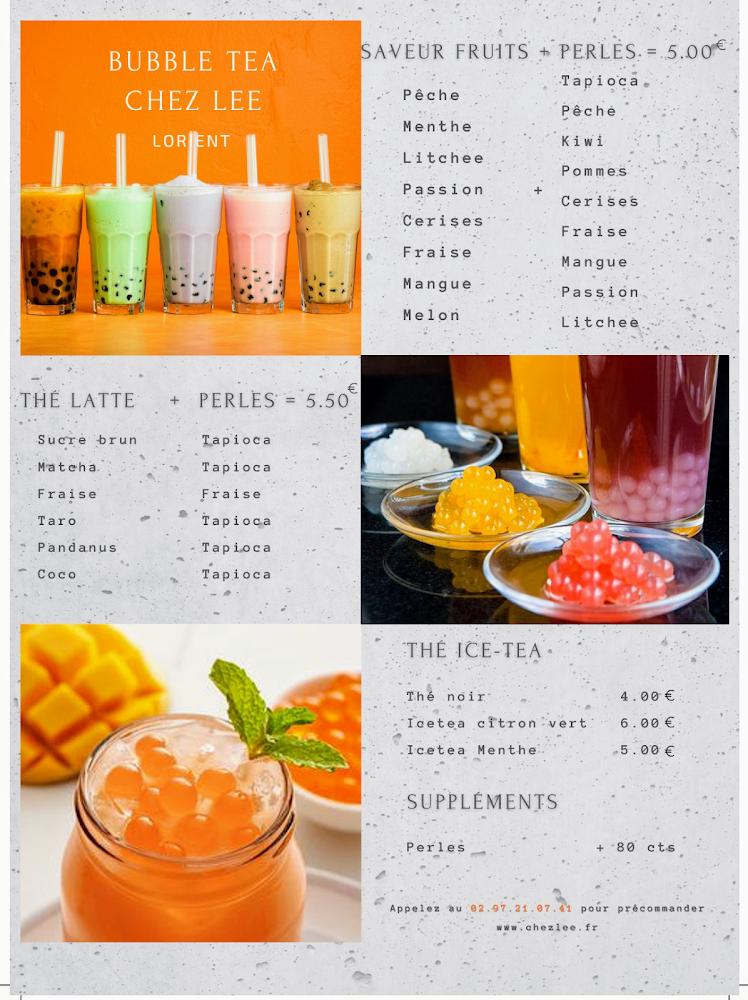 Chez Lee Lorient - Scan Menu 1