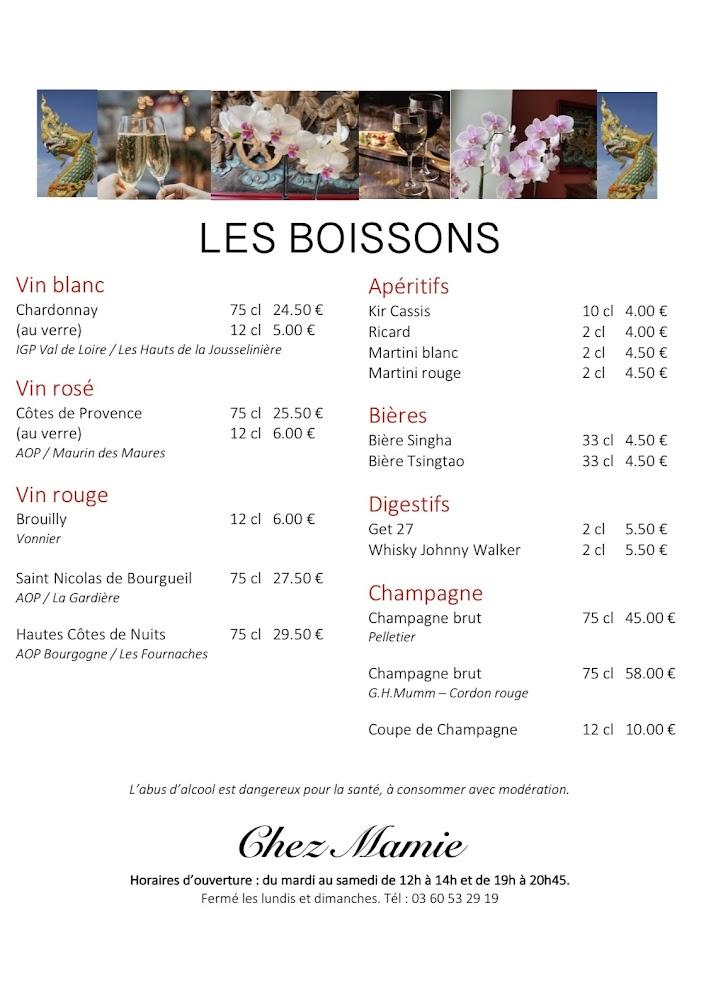 Chez Mamie - Scan Menu 1