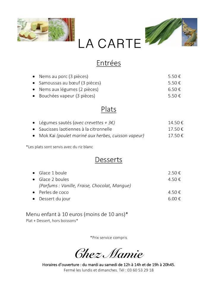 Chez Mamie - Scan Menu 2
