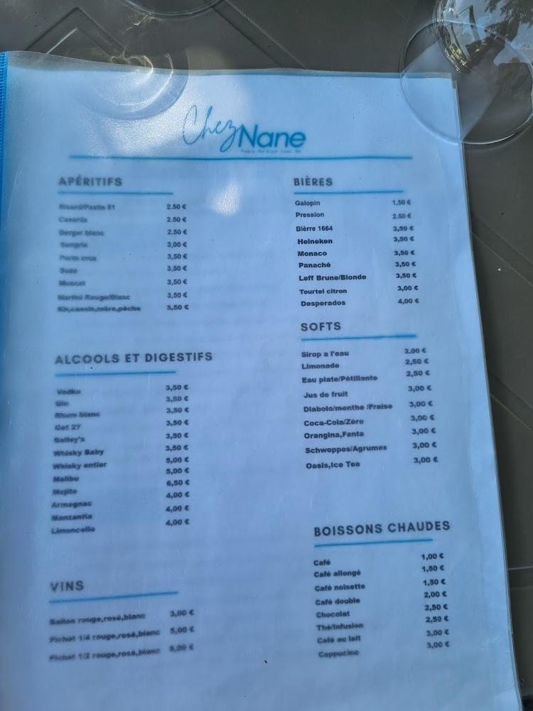 Chez Nane - Scan Menu 4