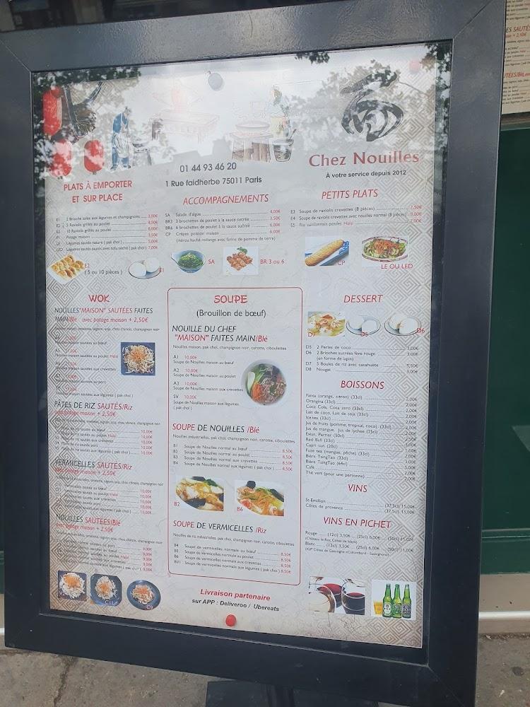Chez Nouilles - Scan Menu 3
