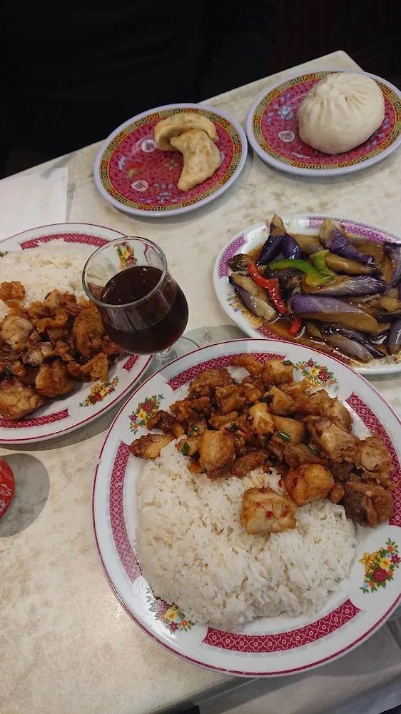 Poulet Sel Et Poivre Avec Riz Et Aubergines