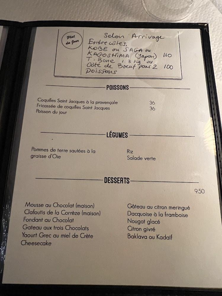 Chez Trassoudaine - Scan Menu 3