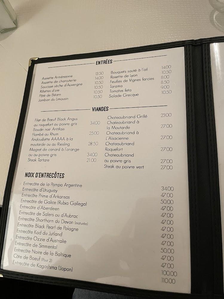 Chez Trassoudaine - Scan Menu 4