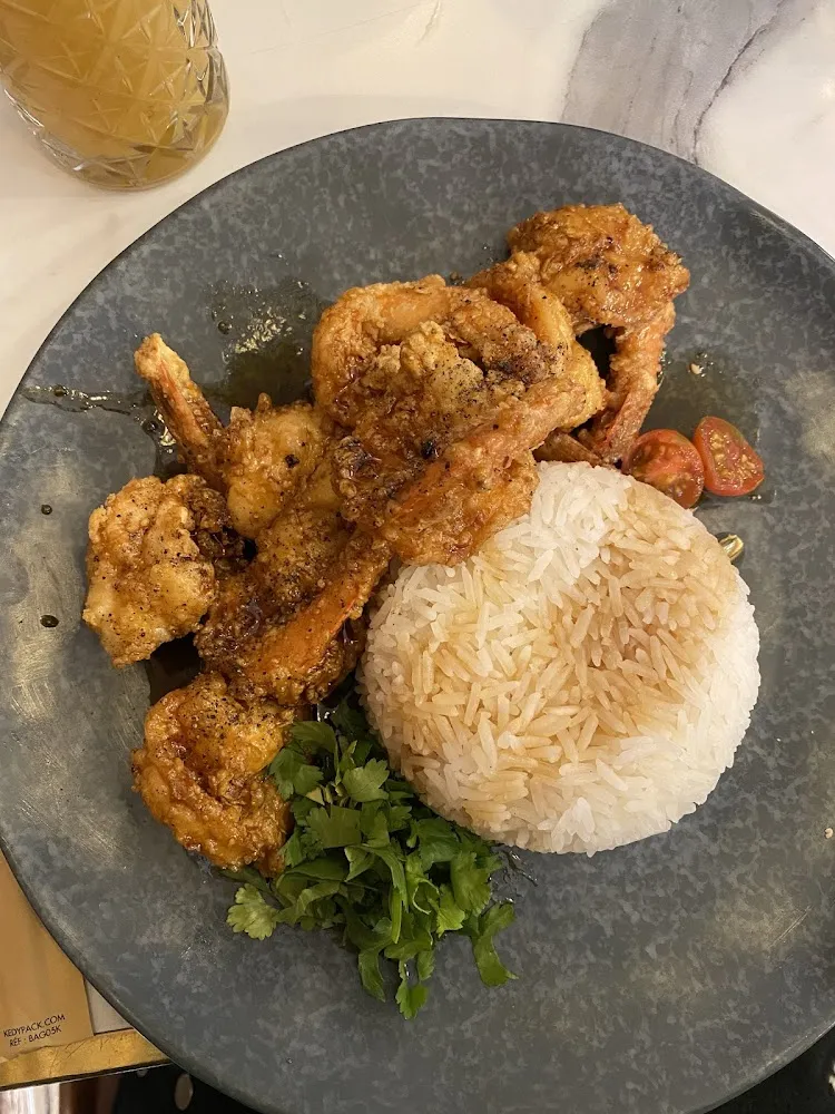 Caremalized Shrimp and Rice