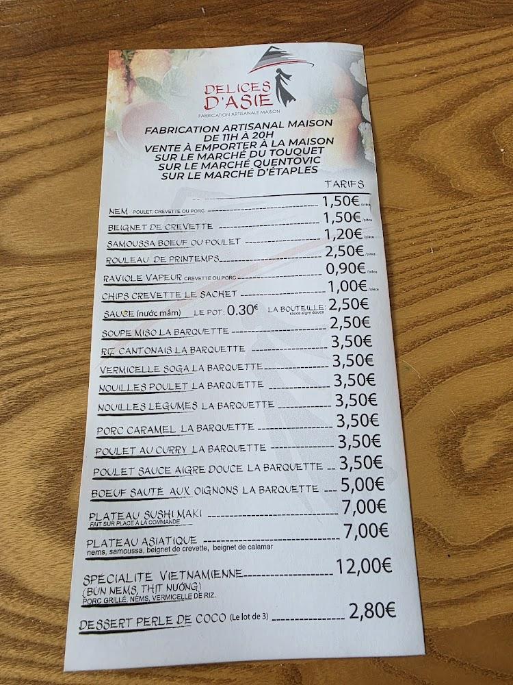 Délices d'Asie - Scan Menu 1