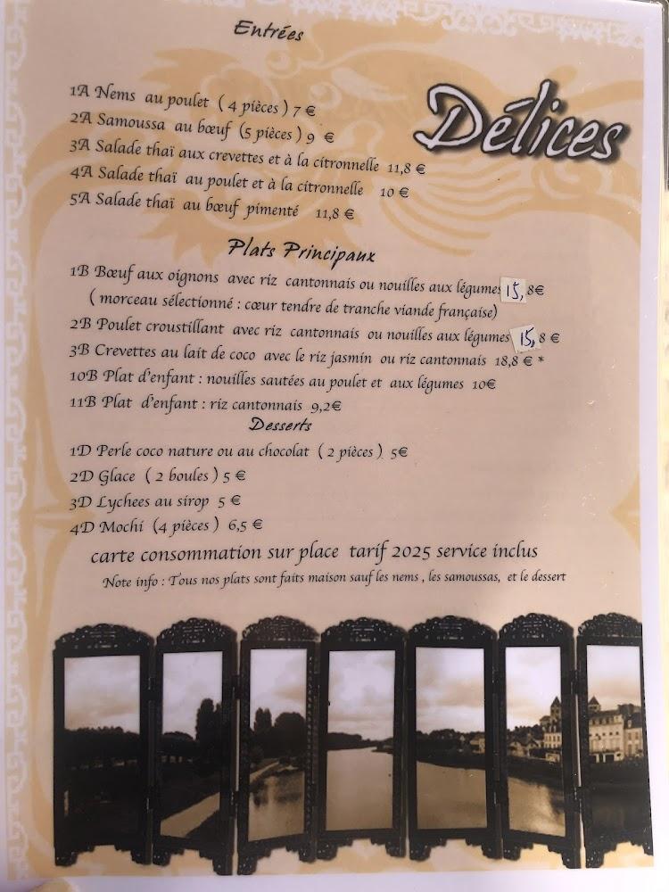 Délices d'Asie - Scan Menu 1