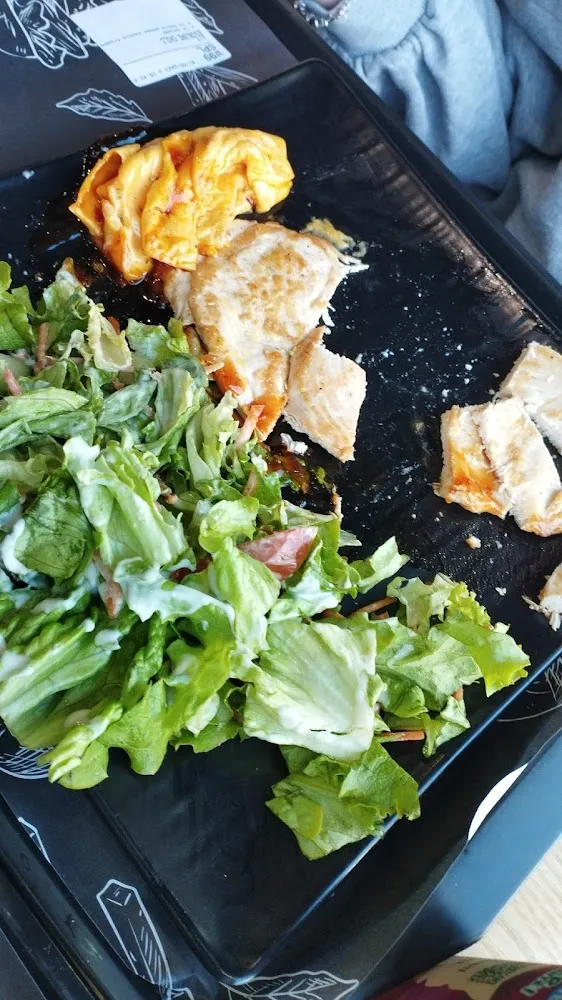 Escalope Chili Fromage Burger Sauce Par Dessus