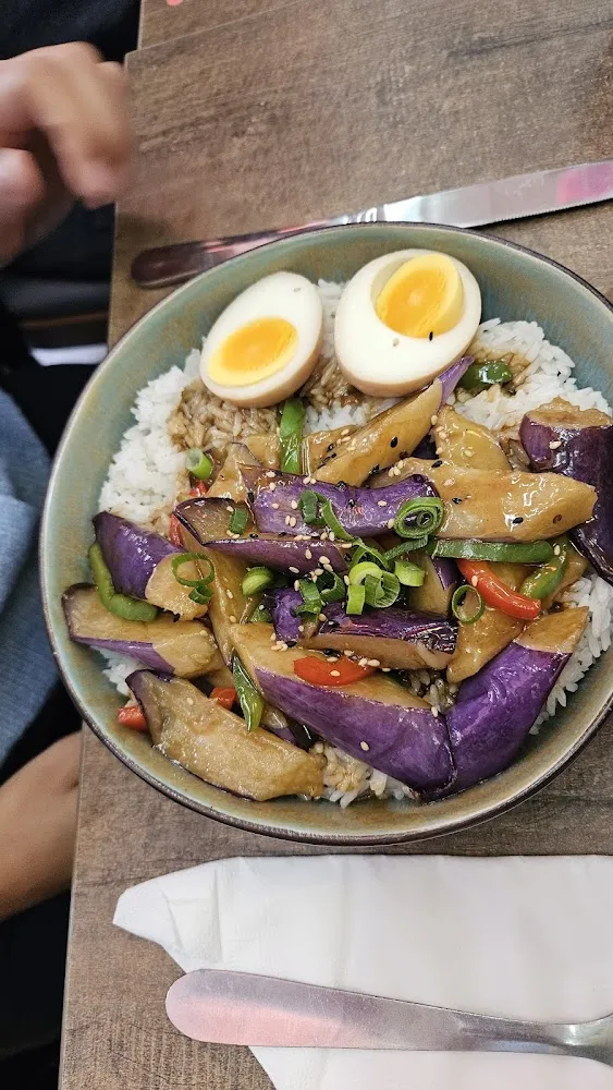 Aubergine Donburi